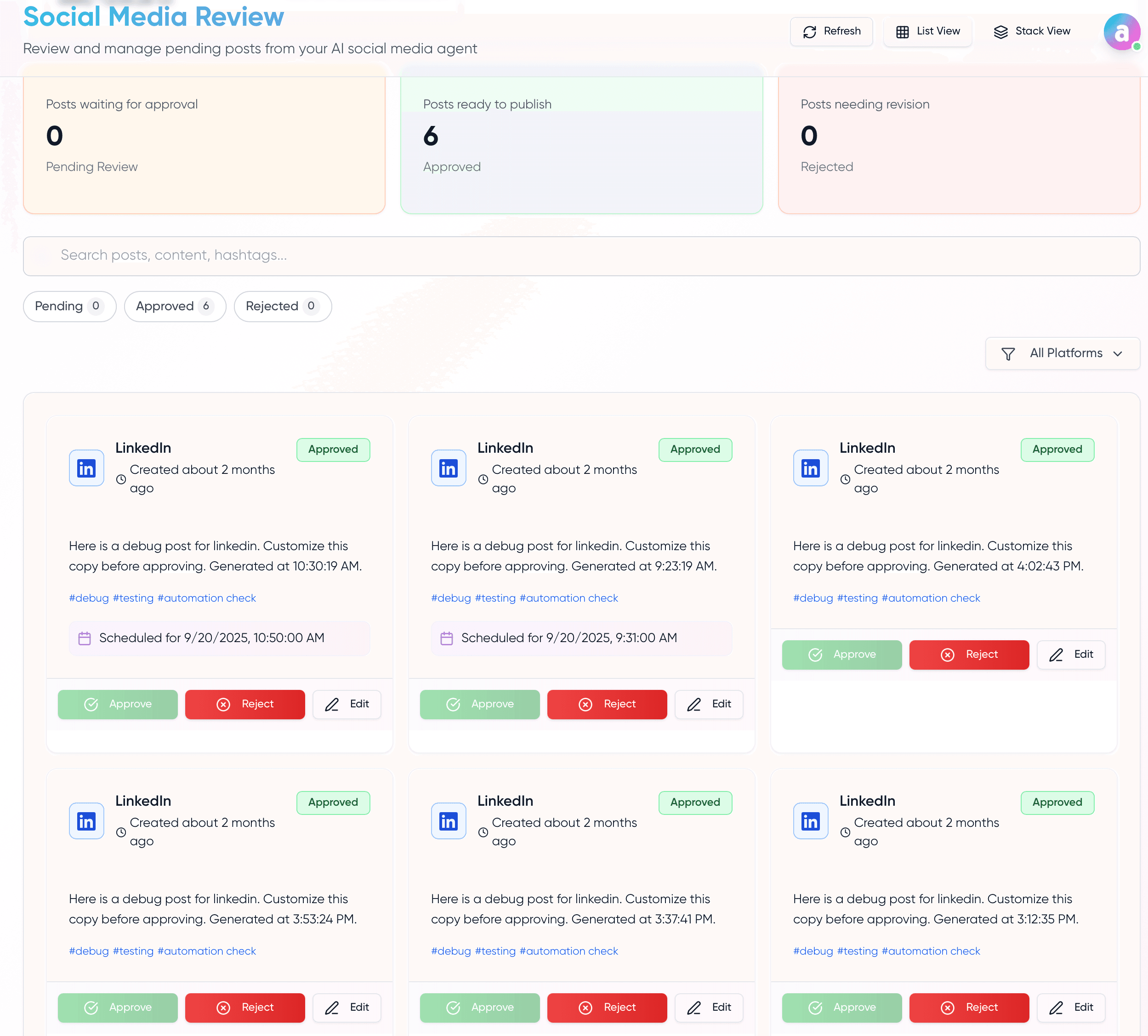 Review & Approve. Stay in control.