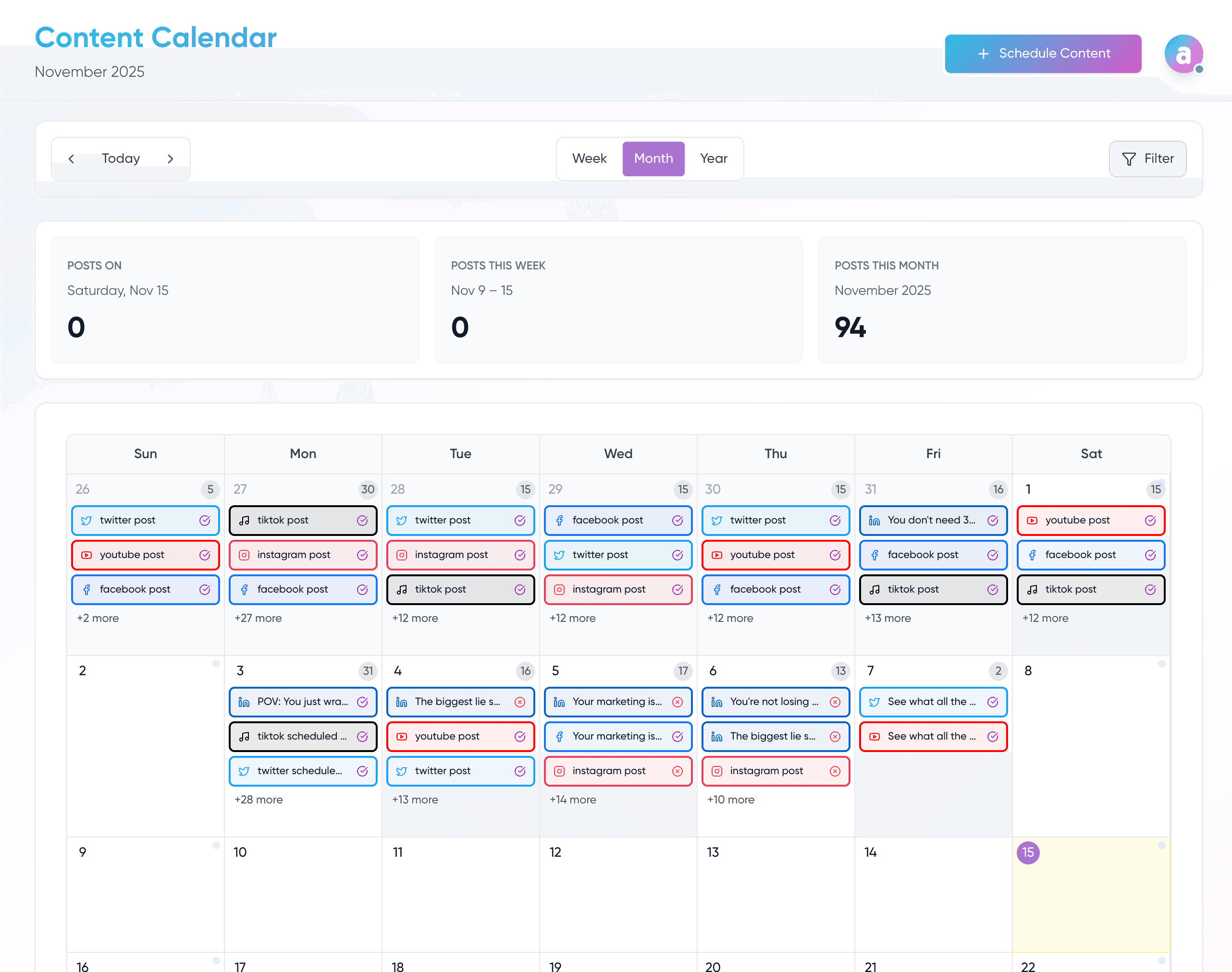 Your entire content plan. In one view.