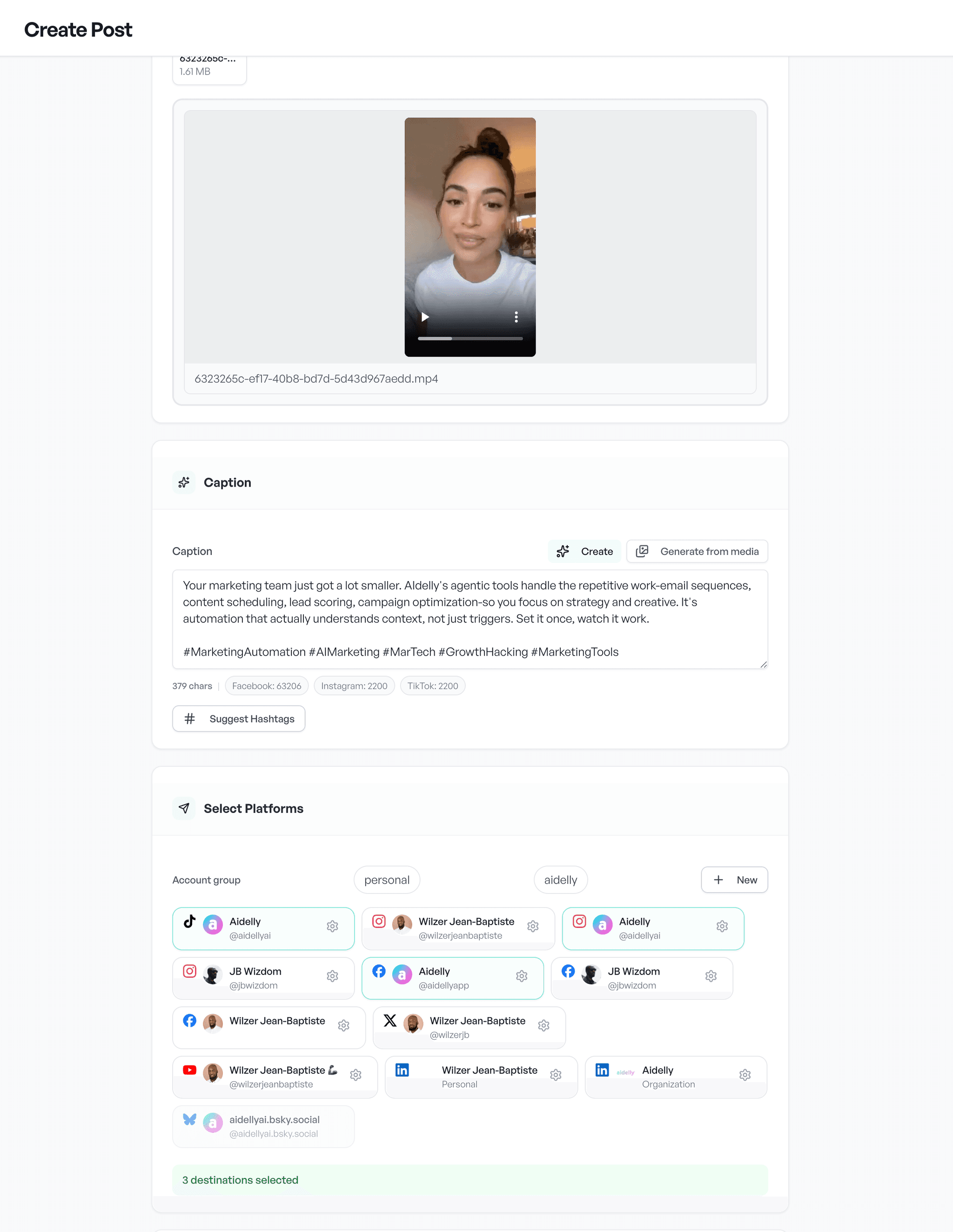 Seven platforms. One click.