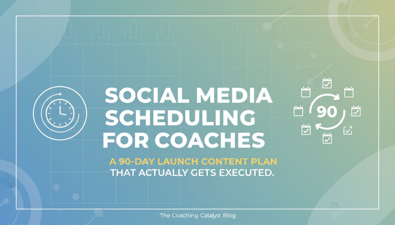 Social Media Scheduling for Coaches: A 90-Day Launch Content Plan That Actually Gets Executed